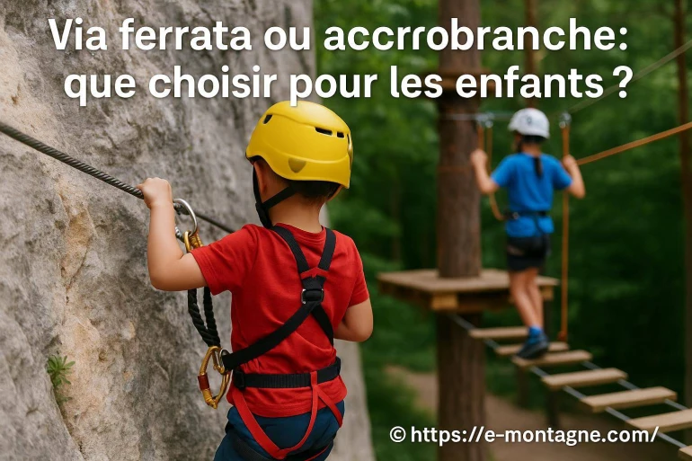 Via ferrata ou accrobranche : que choisir pour les enfants ?