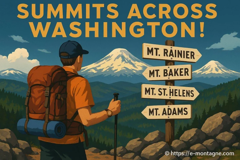 Sommets en cascade sur les montagnes de washington cet été 2025