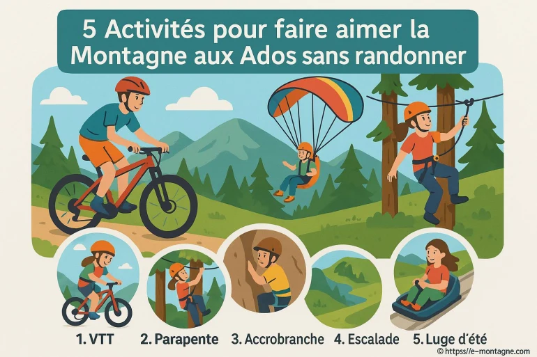 5 activités pour faire aimer la montagne aux ados sans randonner