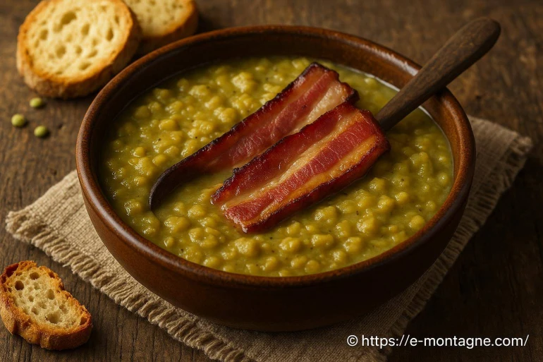 Soupe de pois cassés au lard : une recette rustique pour les amateurs de montagne