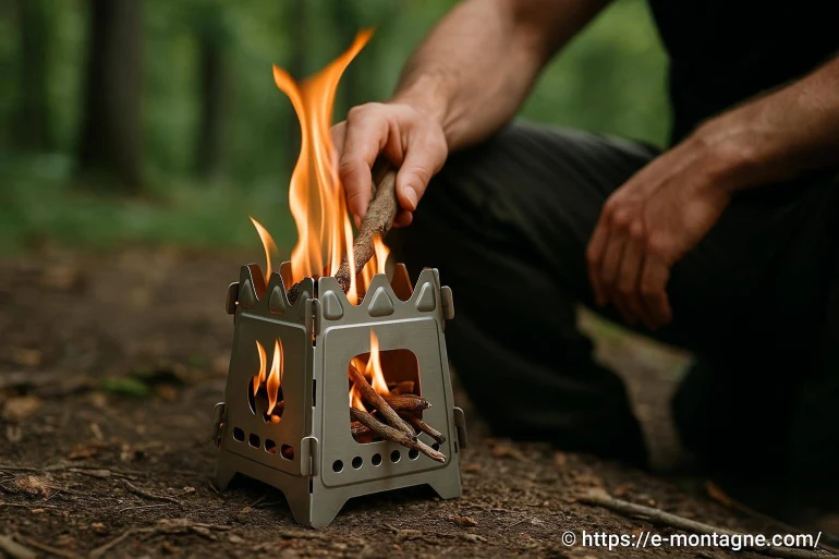 Réchaud bois pliable : l’équipement indispensable pour randonnée et bushcraft