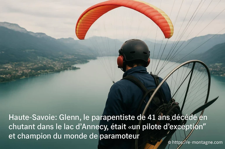 Glenn michelland, parapentiste et champion du monde de paramoteur, décédé dans le lac d’annecy