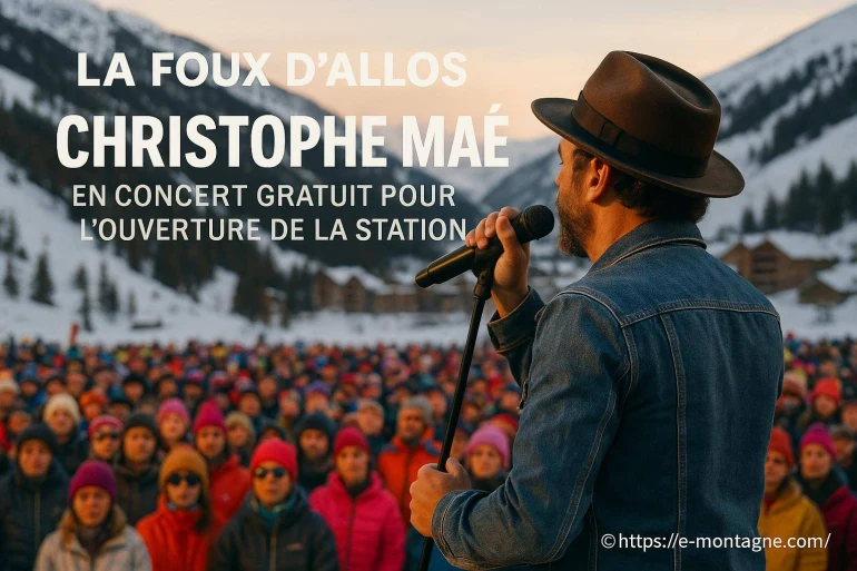 La foux d'allos : christophe maé en concert gratuit pour l'ouverture de la station