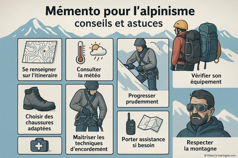 Mémento pour l’alpinisme : conseils et astuces pour réussir vos ascensions