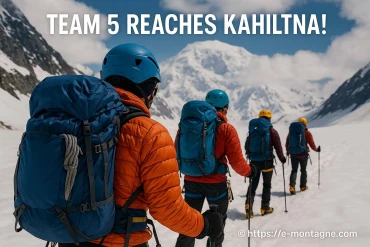 Team 5 (madison) atteint le glacier kahiltna en juin 2025