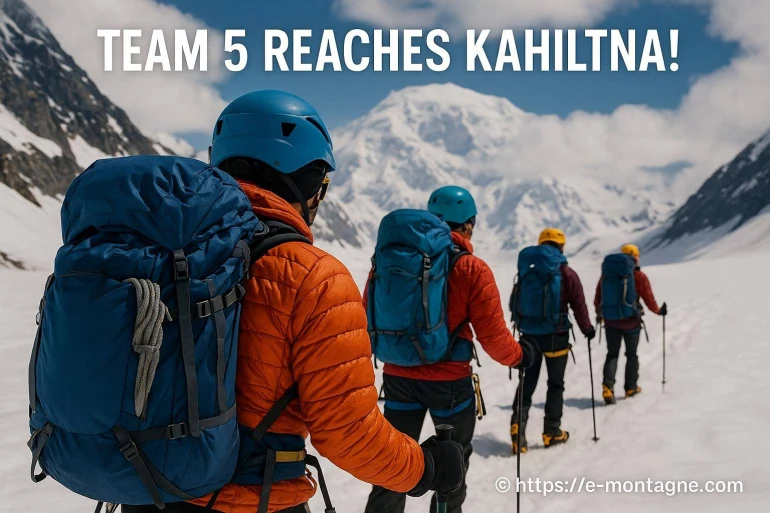 Team 5 (madison) atteint le glacier kahiltna en juin 2025