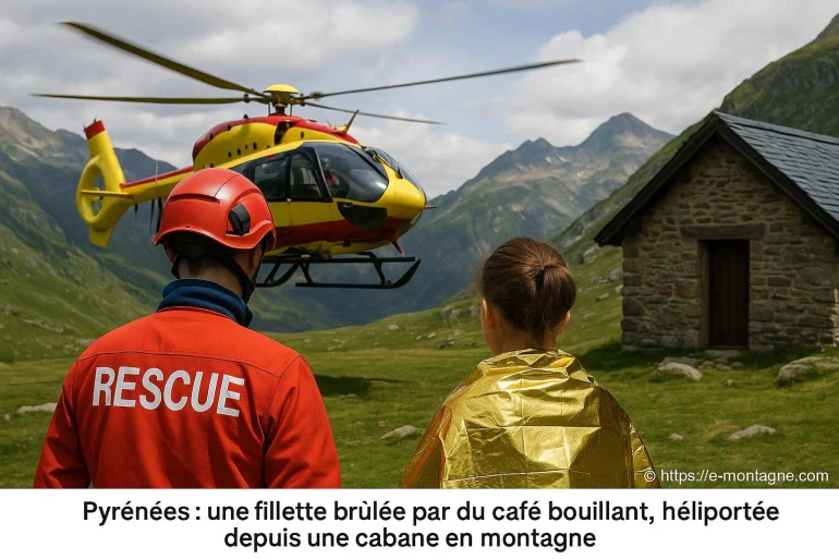 Pyrénées : une fillette brûlée par du café bouillant héliportée depuis une cabane en montagne