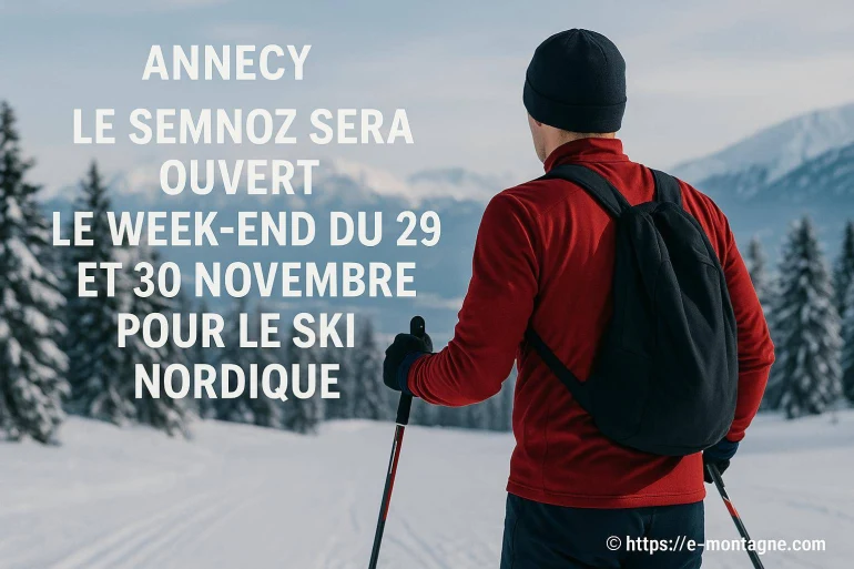 Le Semnoz ouvert pour le ski nordique le week-end du 29 et 30 novembre à Annecy