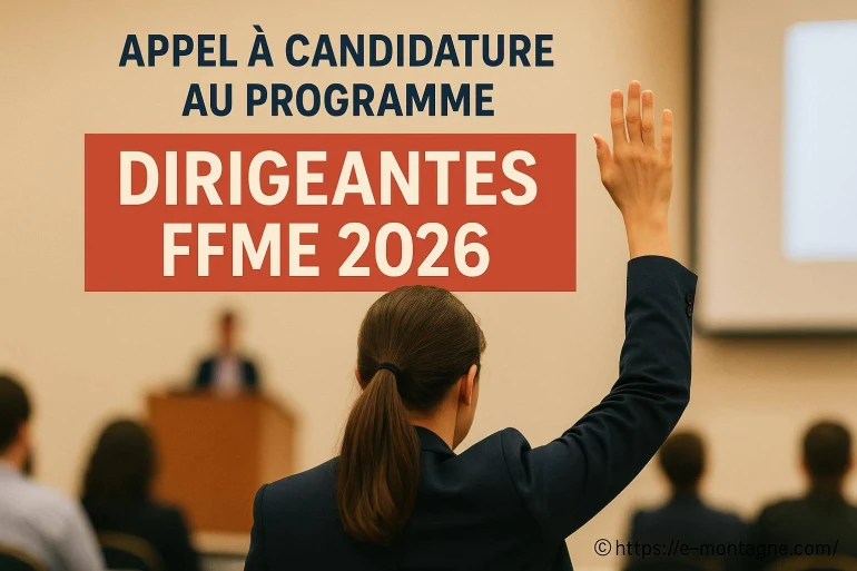 Appel à candidature pour le programme dirigeantes FFME 2026