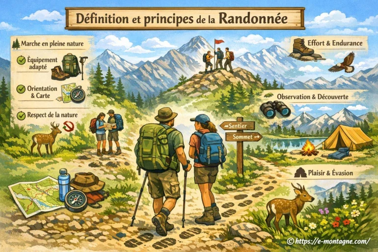 Définition et principes de la randonnée en montagne