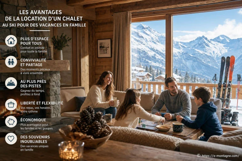 Les avantages de la location d’un chalet au ski pour des vacances en famille
