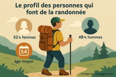 Le profil des personnes qui font de la randonnée en montagne
