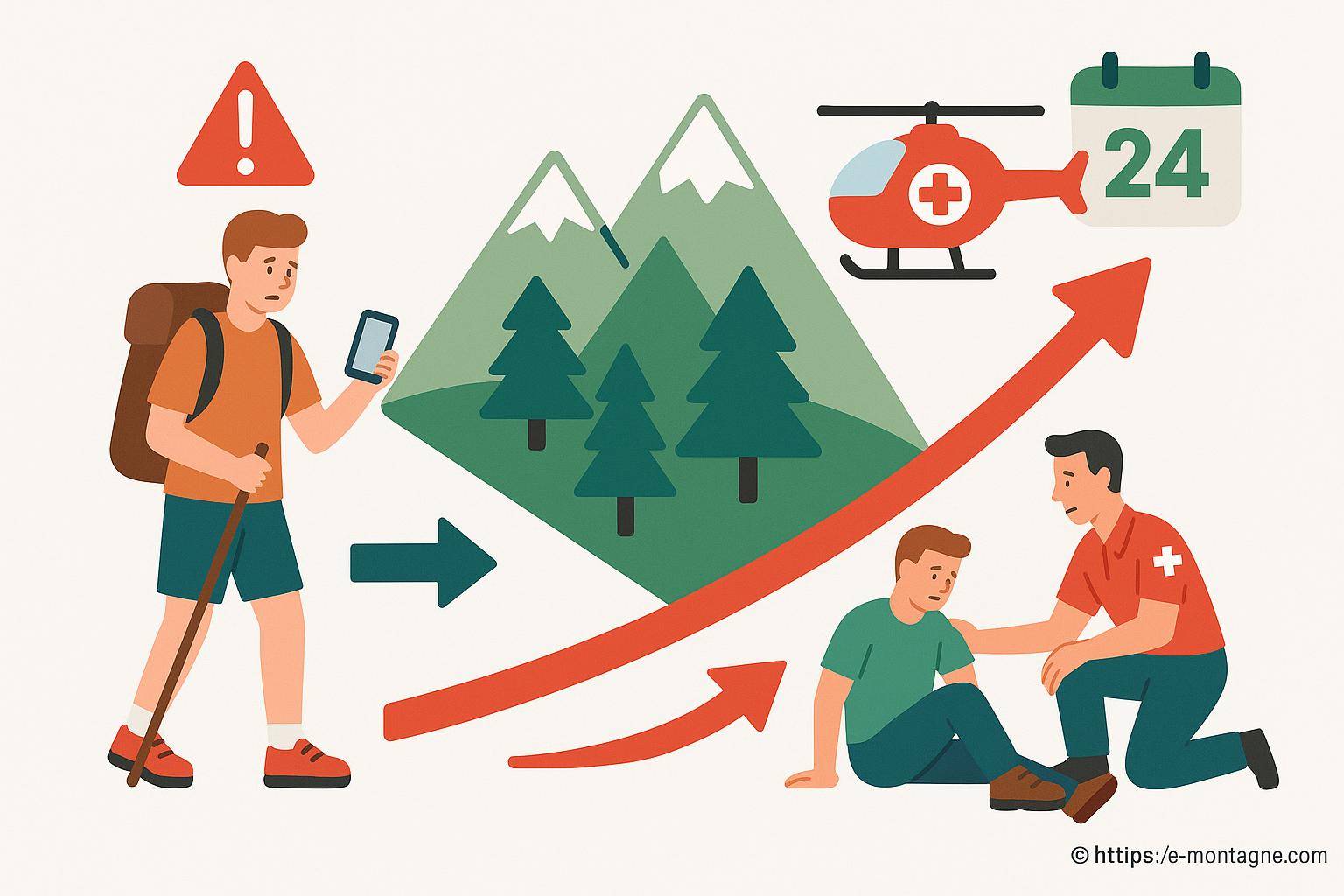 secours en montagne avec hélicoptère