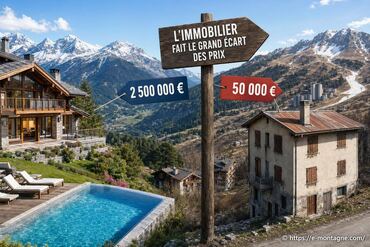Immobilier en montagne en 2026 : un écart de prix record entre stations