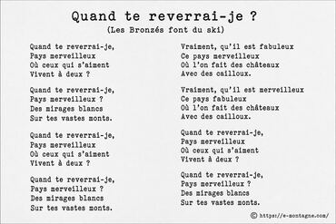 Paroles de quand te reverrai-je ? dans Les Bronzés font du ski