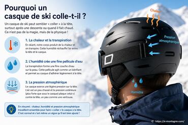 Pourquoi un casque de ski colle-t-il sur la tête ?