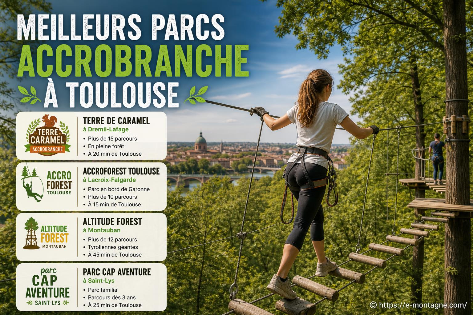 Les meilleurs parcs accrobranche à Toulouse