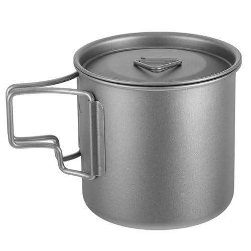 VALICLUD Tasse à Café Titane Pliable avec Couvercle et Poign