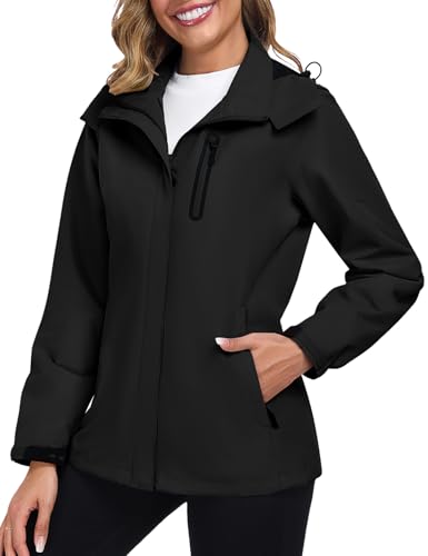 UMIPUBO Veste Imperméable Pour Femme Pluie Coupe Vent Respir