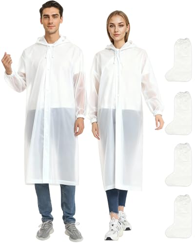 FitDA 2 Pièces Poncho Pluie Imperméable Réutilisable Cape Ad