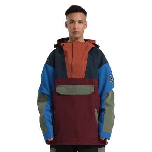 GSOU SNOW Veste de Ski et Snowboard pour Homme Femme - Multi