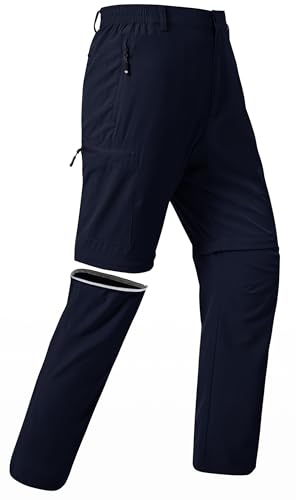 JINSHI Homme Pantalon Convertible Léger à Séchage Rapide Zip