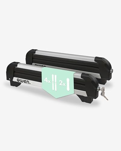 Owen Porte-skis Basic Argent | Aluminium | Pour 4 skies ou 2