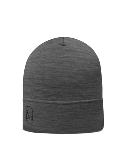 Buff Merino Lightweight Bonnet Unisex Gris - Solid Grey nosi