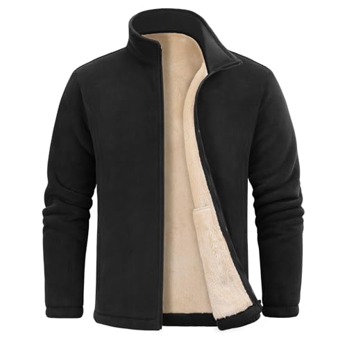 Nadeer Veste Polaire pour homme Hiver Chaud Casual Coupe-Ven