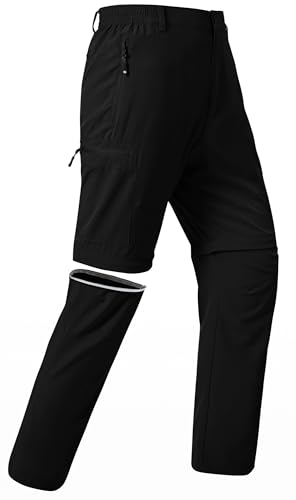 JINSHI Homme Pantalon Convertible Léger à Séchage Rapide Zip
