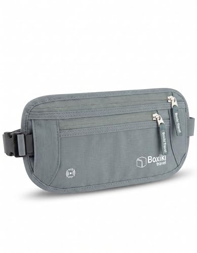 Ceinture de Voyage Invisible Gris avec Blocage RFID Triple C