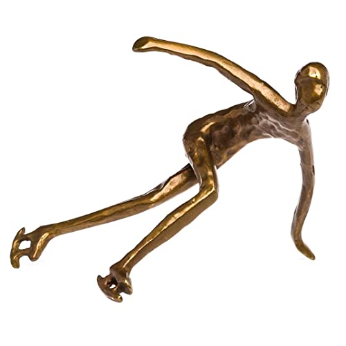 aubaho Statuette de Patinage de Vitesse Style Antique Bronze