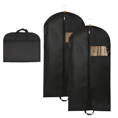 Lot de 2 sacs à vêtements 120 × 60 cm, avec fermeture éclair