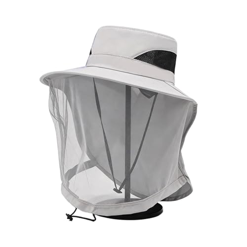 BSITSSS Chapeau Anti Moustique, Gris Chapeau Moustiquaire, V