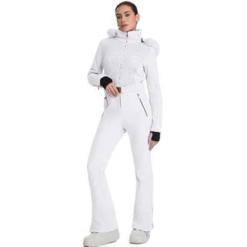 HOTIAN Combinaison de ski une pièce pour femme - Imperméable