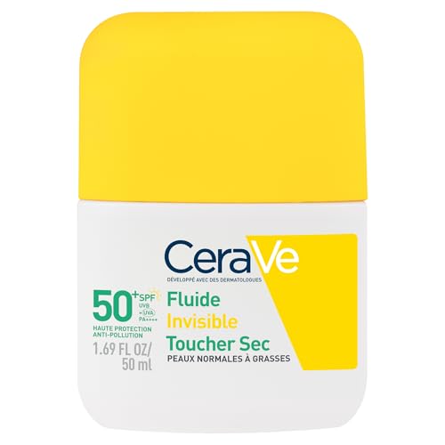 CeraVe, Fluide Invisible Toucher Sec SPF 50+, Très Haute Pro