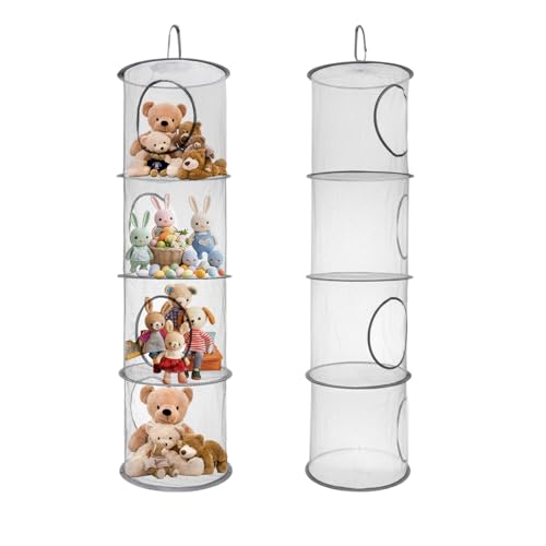 XINSUO 2 pcs Filet de Rangement pour Jouets, 4 Niveau de Ran