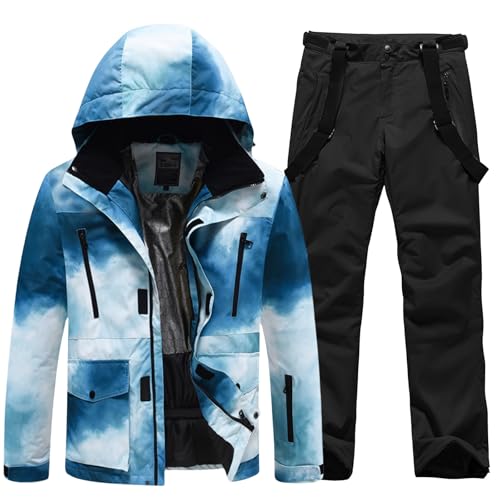 HOTIAN Combinaison de ski pour homme - Veste et pantalon - E