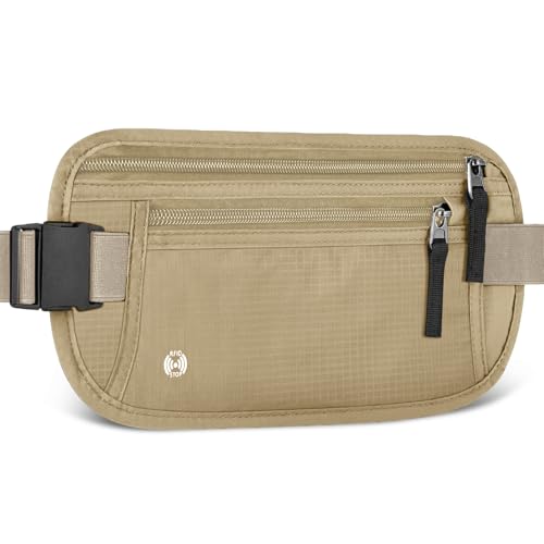 Aucuu Sac Banane de Voyage avec RFID Blocage, Sac Banane de 