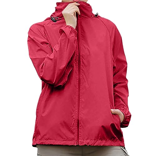 Noir Coupe Vent Femme Impermeable Veste De Pluie Avec Capuch