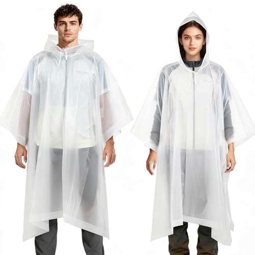 Aolegoo Poncho Pluie, 2 Poncho Imperméable, Poncho EVA Réuti