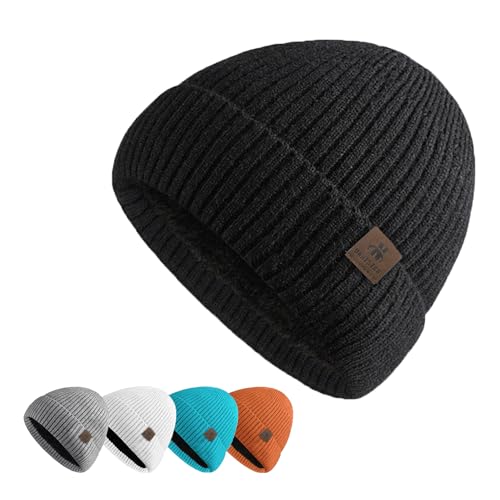 UNNESTAR Bonnet en laine pour homme - Chapeaux dhiver en pol