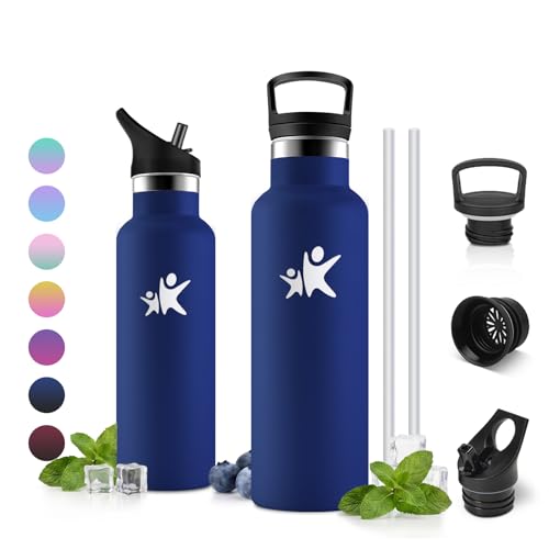 Gourde Isotherme 500ml, Bouteille Isotherme Double Paroi, Go