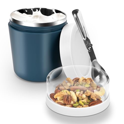 Behiruch Acier Inoxydable Gobelet à Céréales à Emporter, 500