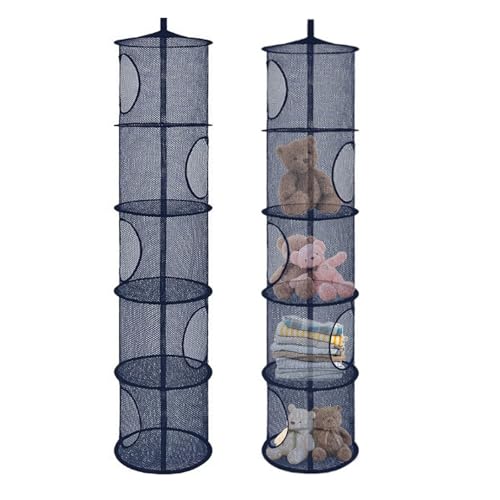 Lot de 2 organiseurs de rangement suspendus pliables à 5 com
