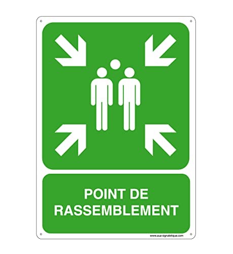 AUA SIGNALETIQUE - Panneau Prépercé (4 Trous) avec Angles ar