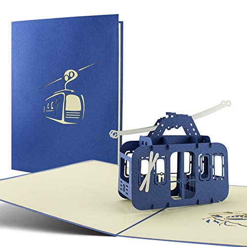 Carte postale pop up en 3D thème sports dhiver et sports de 