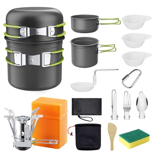 Aischens Kit de Casseroles et Poëles Camping Portable, Set U