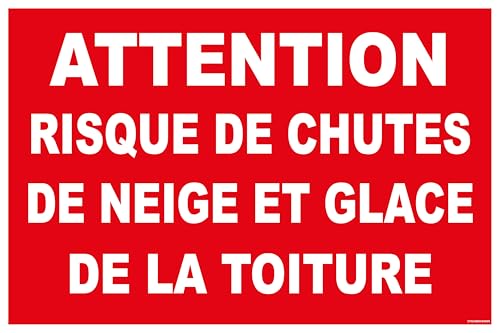 Panneau attention risque de chute de neige et glace de la to