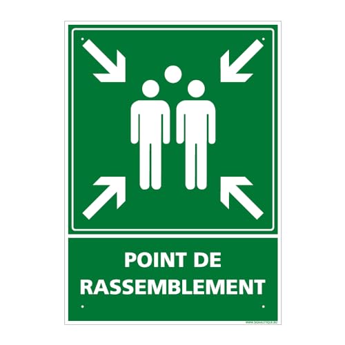 Panneau Point De Rassemblement Alu 2 Mm - 300 X 420 Mm Signa